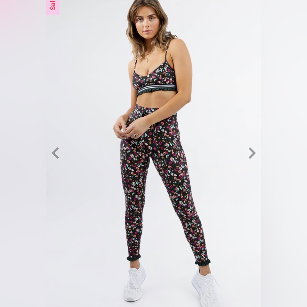The Upside Gardenia Floral Work Out Outfit